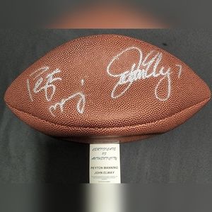Peyton Manning & John Elway  Autographed Wilson Football